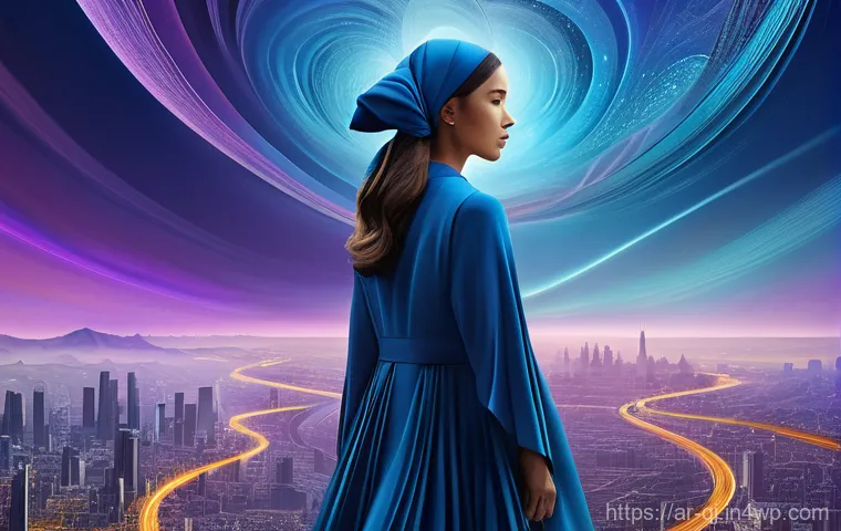 AI 이미지 생성의 전통 예술과의 관계 - **Prompt:** A visually stunning digital painting depicting the harmonious fusion of traditional Isla...