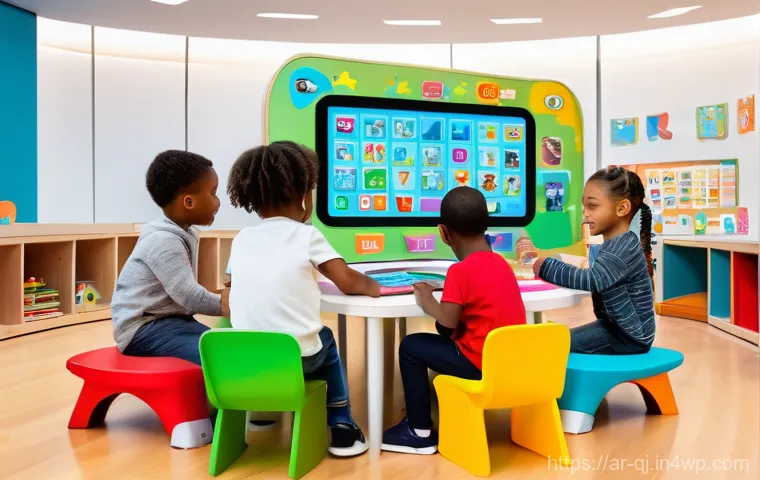 AI 이미지 생성 기술의 시장 전망 - A young Arab woman, wearing a stylish, modest long dress and a traditional headscarf (hijab), sits a...